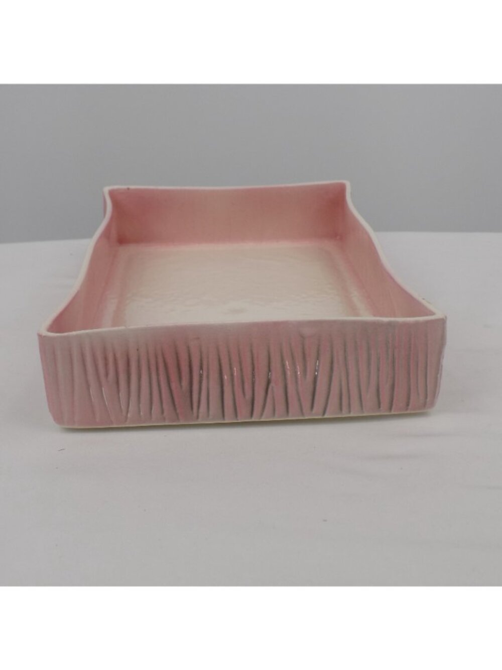 Stewart McCulloch Pink Console Bowl 9 3/8" x 6 7/8" Rectangle Vintage FLAW - Picture 6 of 11